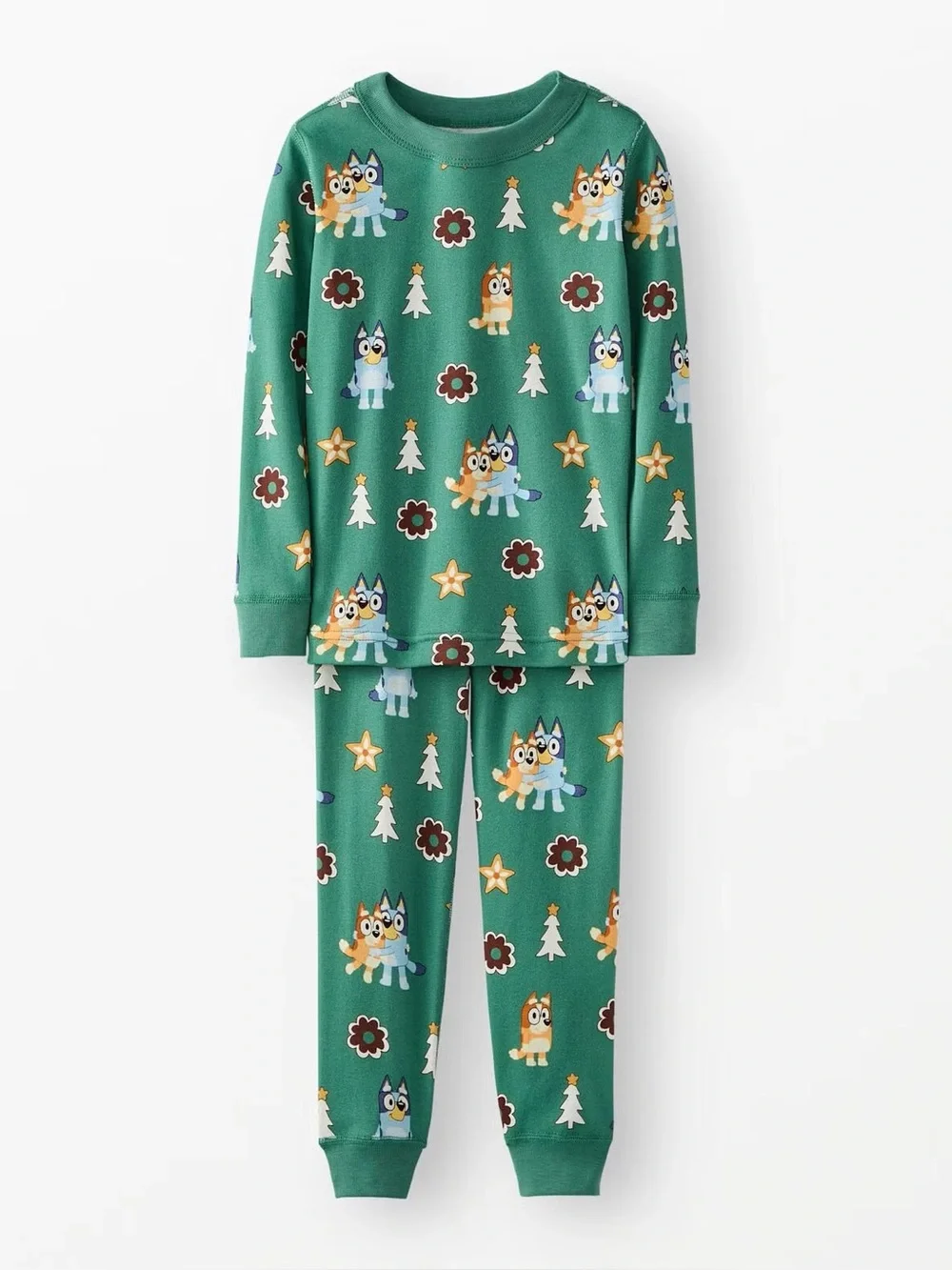 Kid’s Bluey Holiday HannaJams Long John Pajama Set, Size 14 (160 cm)